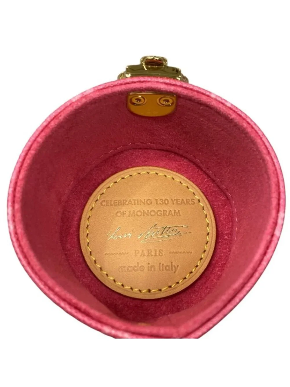 Louis Vuitton Pouch Travel Case Monogram Canvas Peony Pink